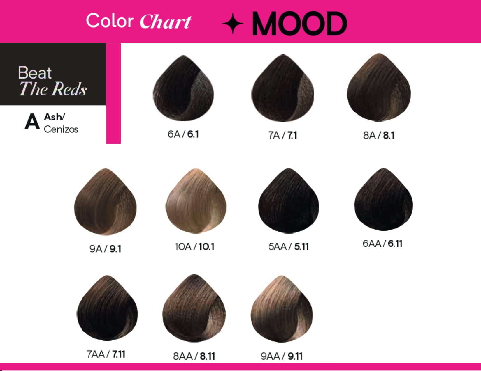 Motika Tinte Beat The Reds 6A/6.1 Rubio Oscuro Cenizo 90 ml