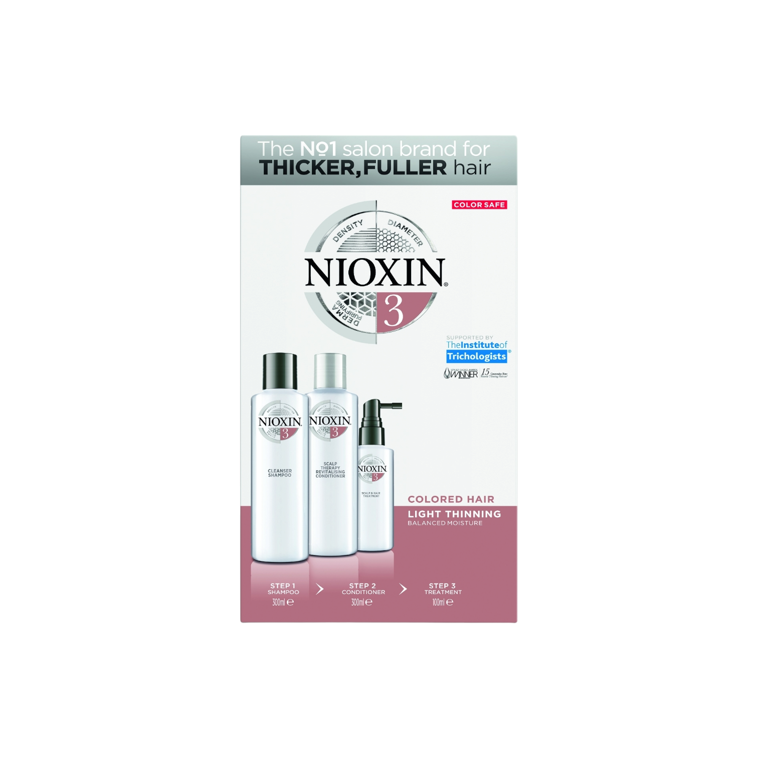 Nioxin Kit Para Cabello Teñido - Adelgazamiento Leve 300 ml