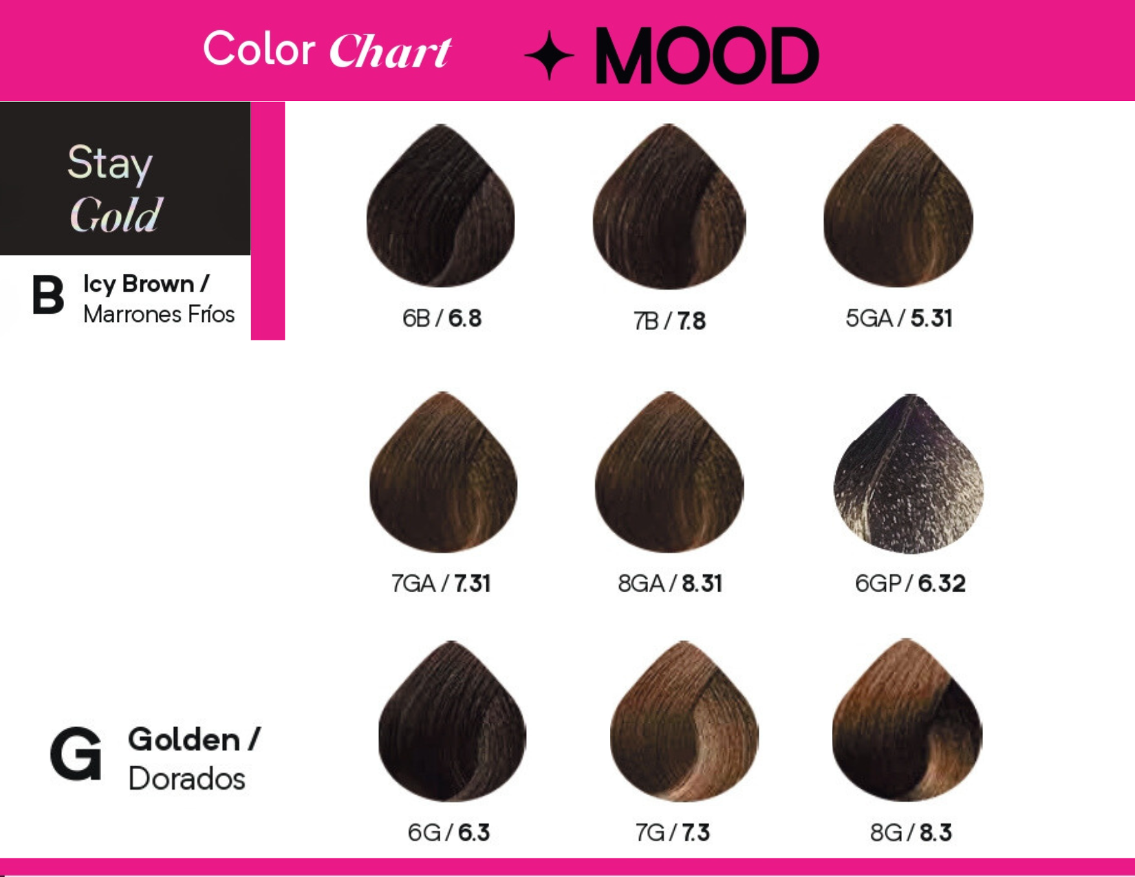 Motika Tinte Stay Gold 6GP/6.32 Rubio Oscuro Dorado Perla 90 ml