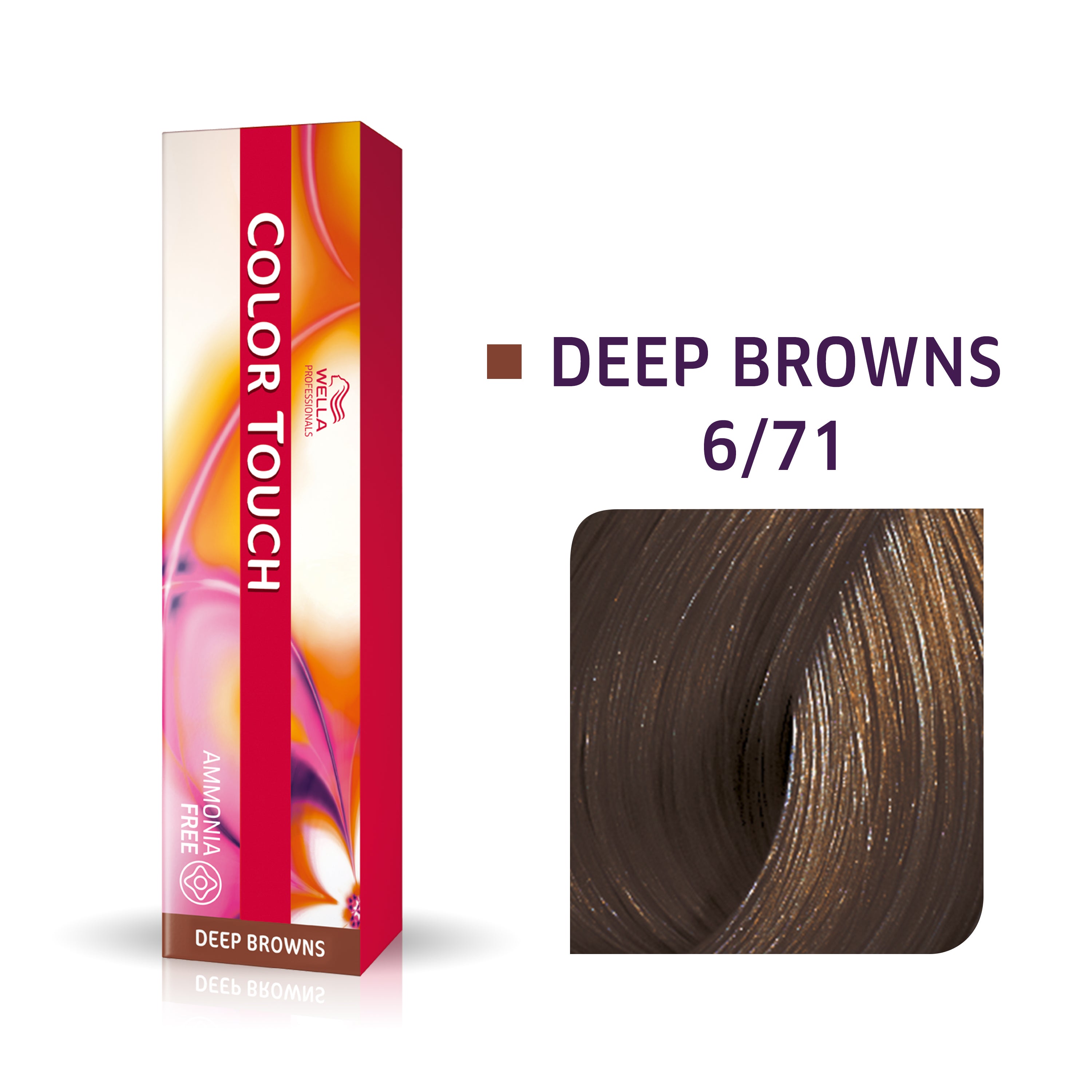 Wella Tinte Color Touch CT 60 ml. 6/71 Rubio Oscuro Marrón Ceniza