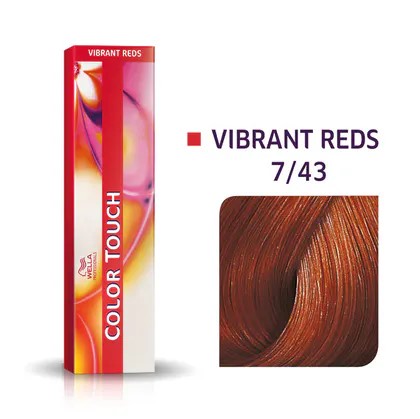 Wella Tinte Color Touch CT 60 ml. 7/43 Rubio Mediano Rojo Dorado