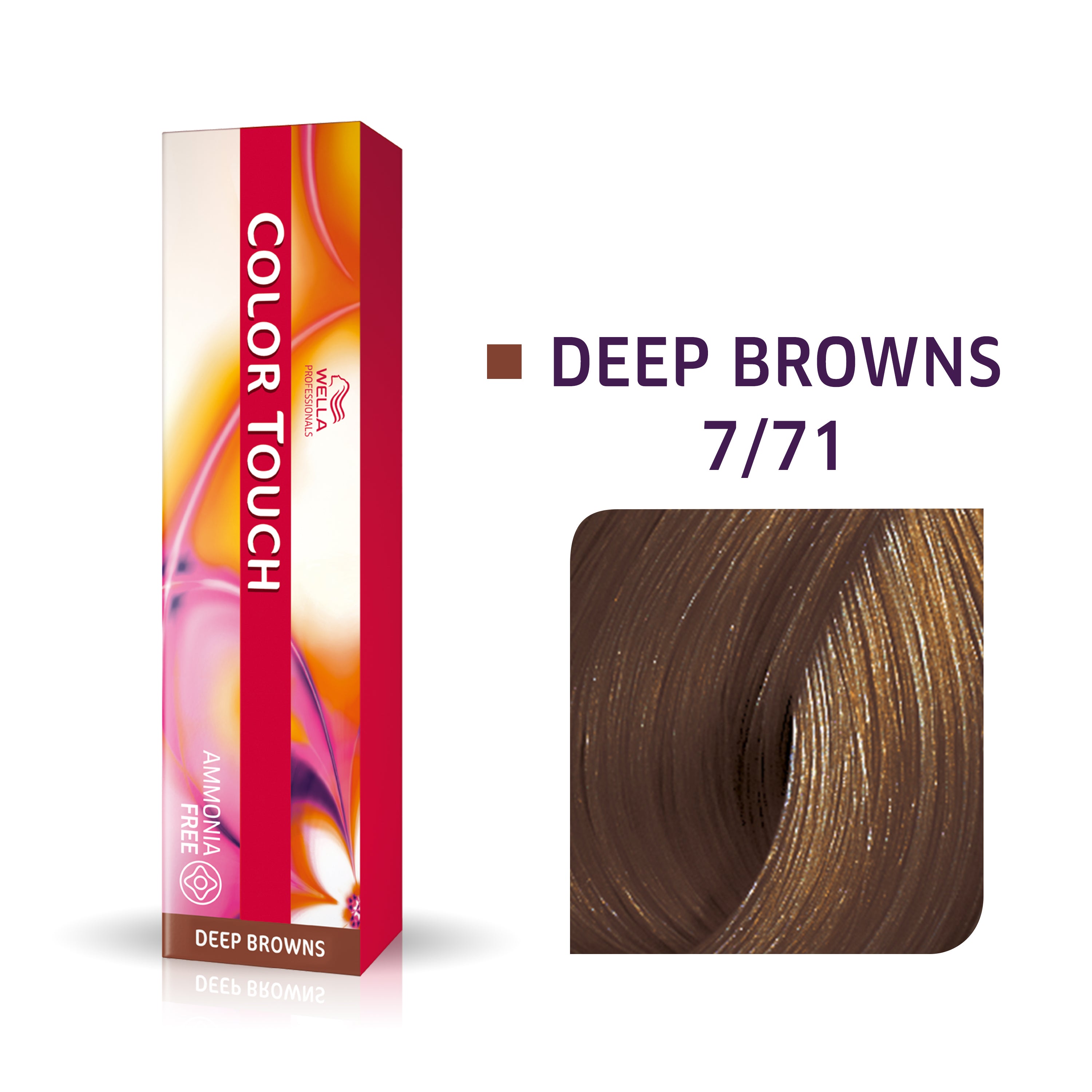 Wella Tinte Color Touch CT 60 ml. 7/71 Rubio Mediano Marrón Ceniza