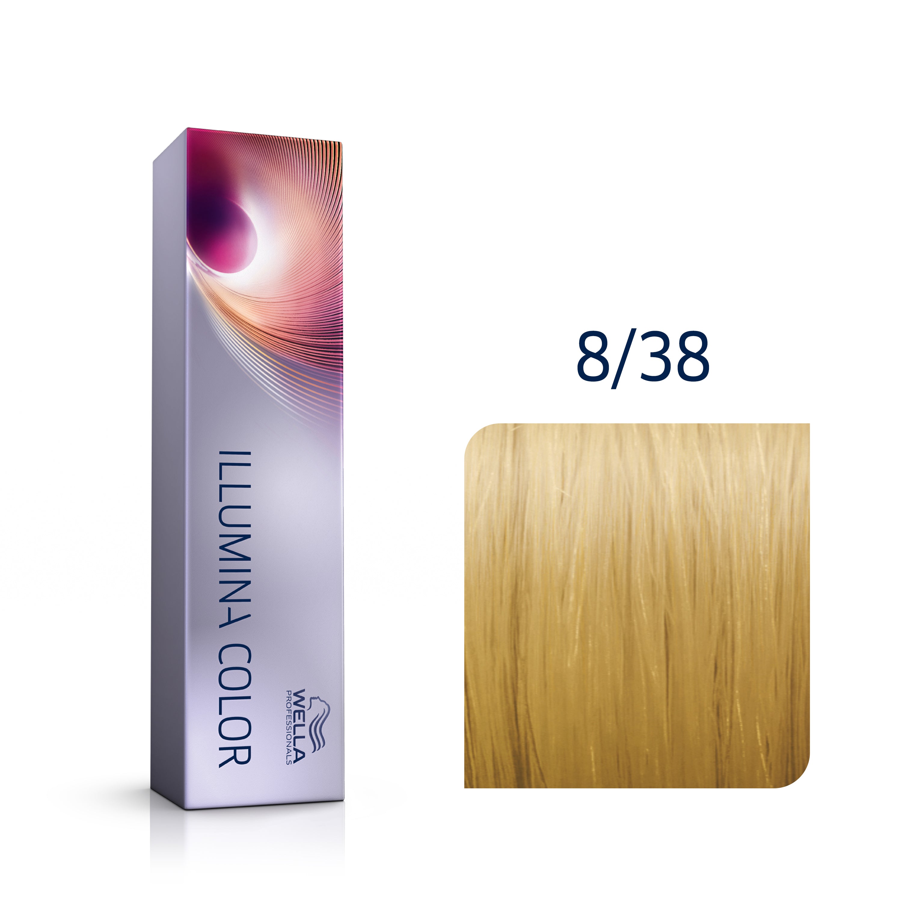 Wella Tinte Ilumina Color IC 60 ml. 8/38 Rubio Claro Dorado Perla