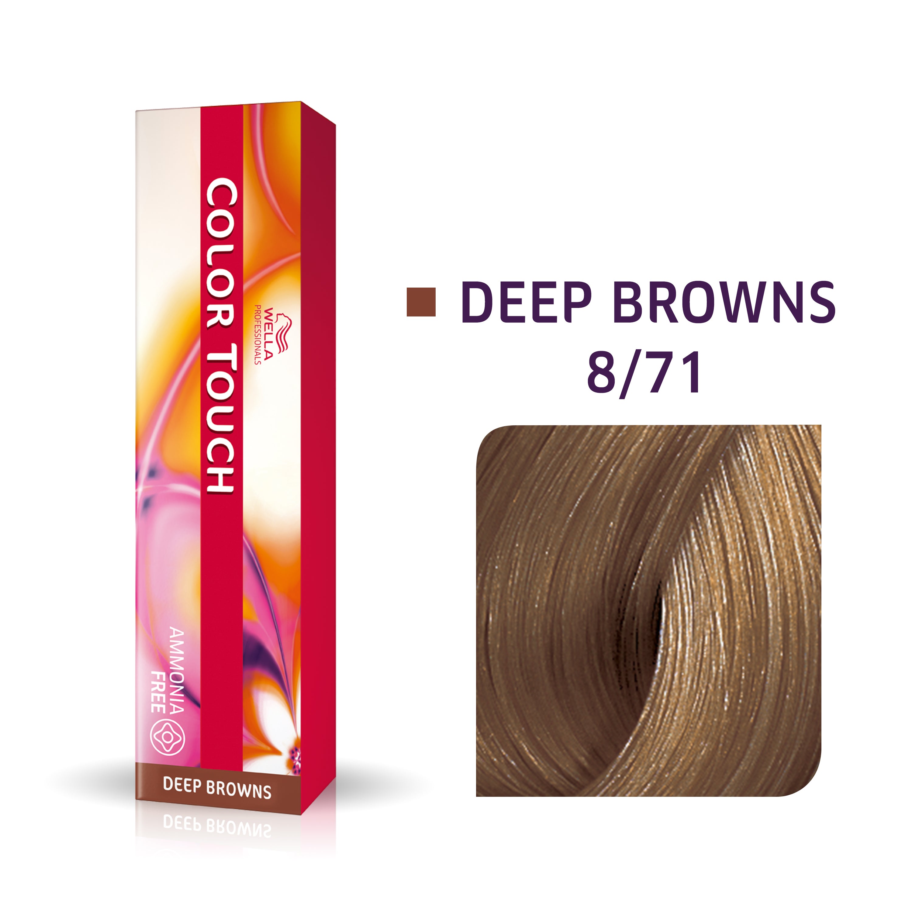 Wella Tinte Color Touch CT 60 ml. 8/71 Rubio Claro Marrón Ceniza