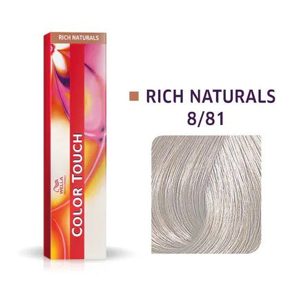 Wella Tinte Color Touch CT 60 ml. 8/81 Rubio Claro Perla Ceniza