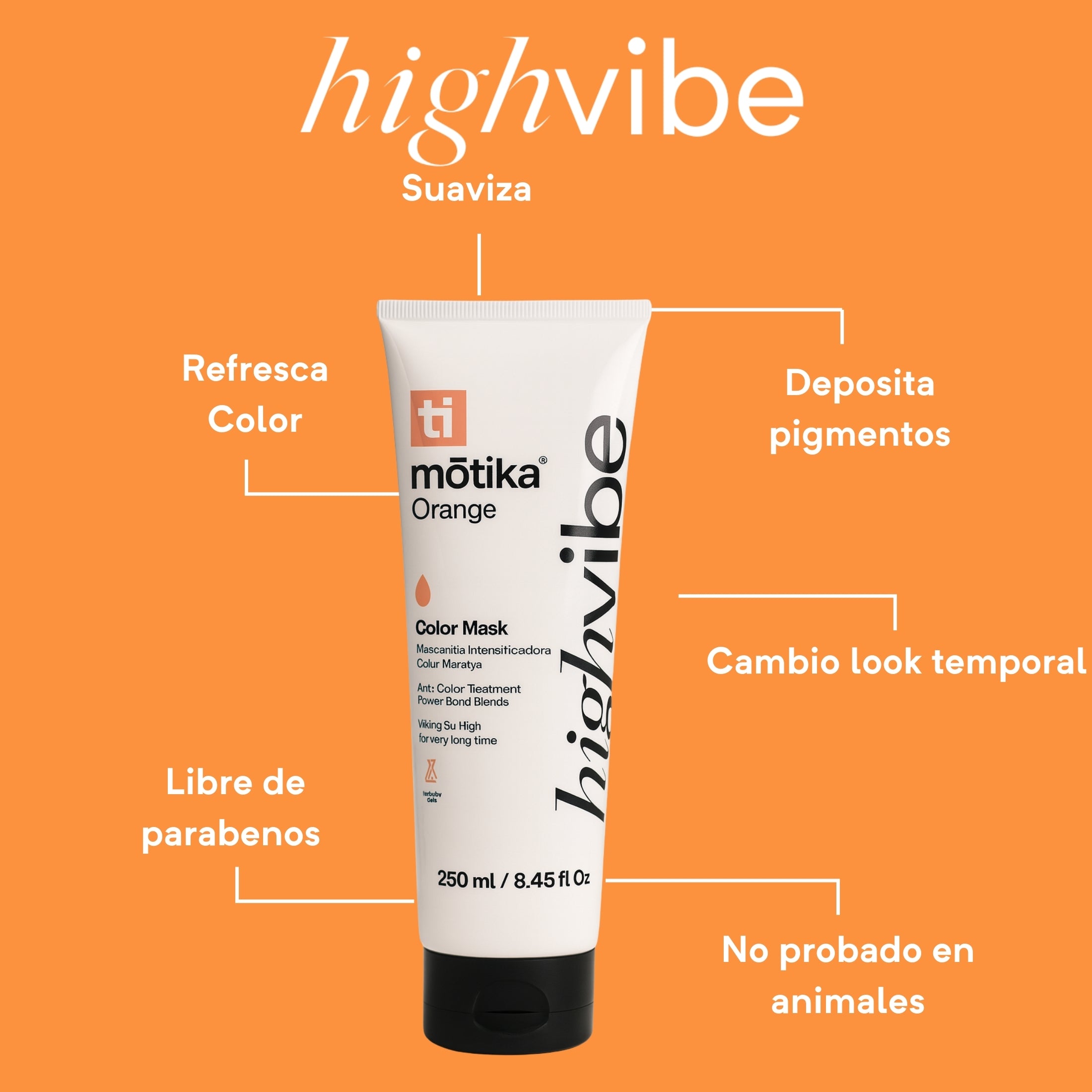 Motika High Vibe Mascarilla Naranja 250 Ml