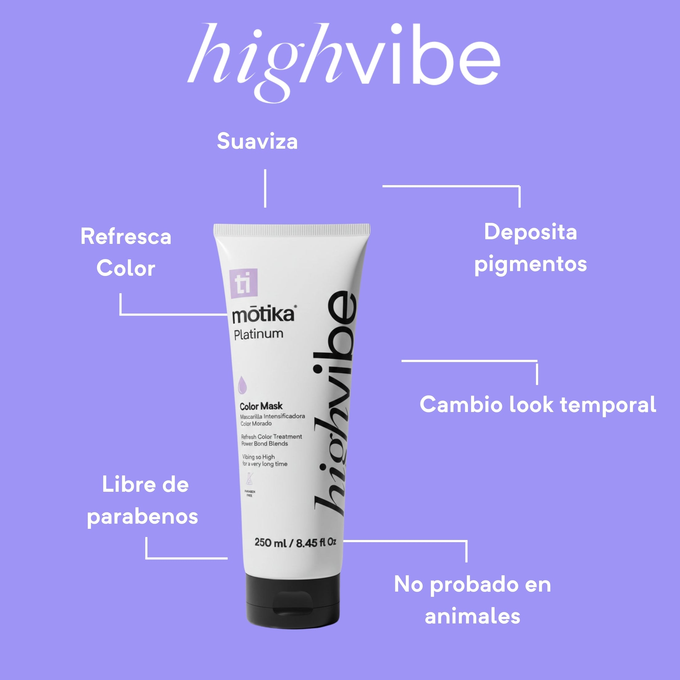 Motika High Vibe Mascarilla Morada 250 Ml